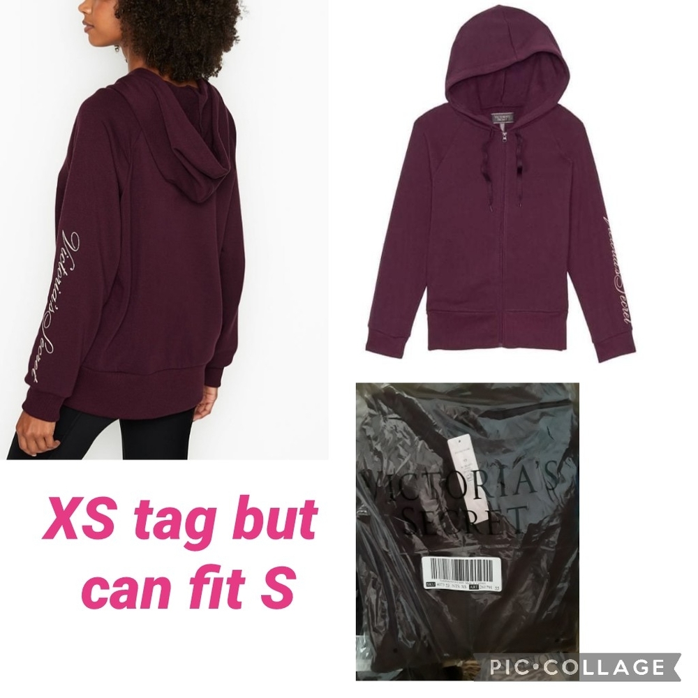 Victorias secre front zip hoodie‎ XS NEW IN ORIGINAL PACKAGING WITH TAG
